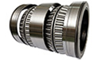 Large four row tapered roller bearing for work rolls