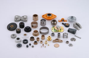 Composite material products using resins, sintered metals and magnetic materials