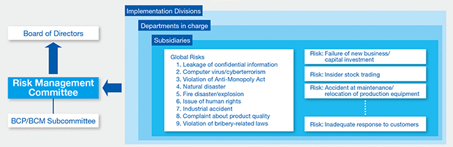 Risk management organization diagram