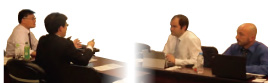 Exchanging opinions between Japan and overseas