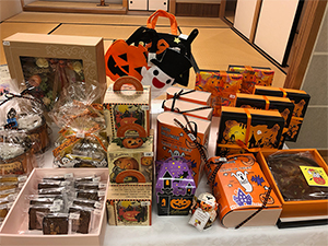 Selling all handmade Halloween gifts, including baked confectionery and candles