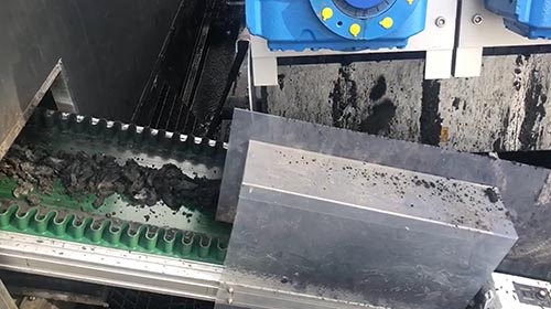 Dehydrated and removed sludge