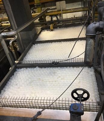 Test to cover a container with “Euro-Matic” balls to prevent evaporation (NTN EU)