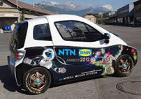 Photo: Two-seater Compact EV Equipped With The In-Wheel Motor