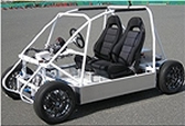 Photo: Test Vehicle equipped with In-wheel Motor System for Electric Commuters