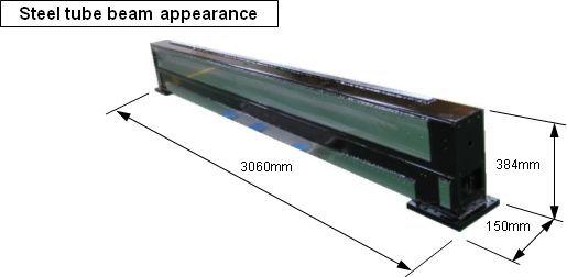 Photo : Steel tube beam appearance
