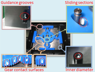 Conditions after high-speed automatic grease application