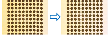 Example of coating thick film silver paste (coating 500 dots continuously)