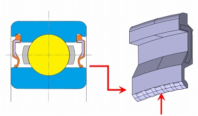 Cross-section view of the developed product
