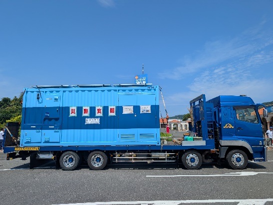 Photo:Transported by truck from the disaster-resilient roadside station &ldquo;Seaside Takahama&rdquo; in Takahama Town, Fukui Prefecture, to Kumamoto Prefecture