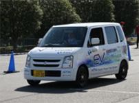 Photo: Test run of the converted EV equipped with the Onboard Drive System