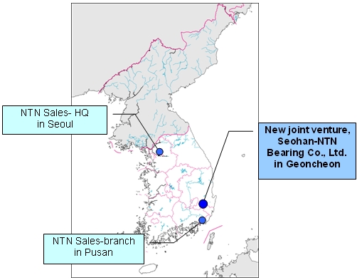 NTN business establishments in Korea