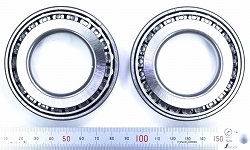 Left: conventional bearing, Right: High load capacity tapered roller bearing