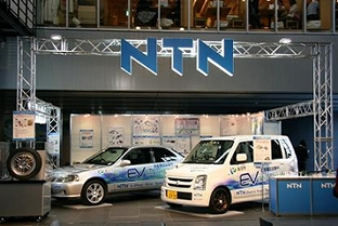 Photo: Display of converted EVs used in a demonstration test as official Iwata City vehicles