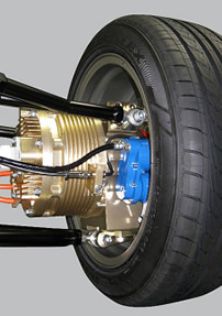 Photo: The Intelligent In-wheel Motor System that won the Grand Prix