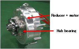 Photo: In-wheel motor system for compact EVs