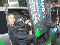 Photo: Annecy Mayor Rigaut on a test drive