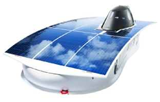 Photo: The Kogakuin University solar-powered car