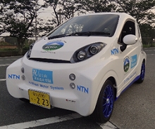 Photo: The microcompact, two-seater EV equipped with the In-wheel Motor