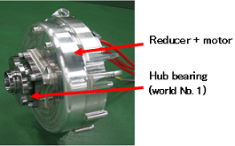Photo: In-wheel motor system for compact EVs