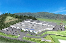 Completed image of new plant (building at rear)