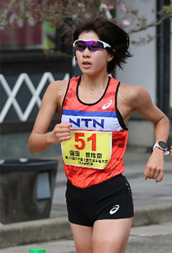 Ms. Sonoda during a race at the 107th Japan Championships