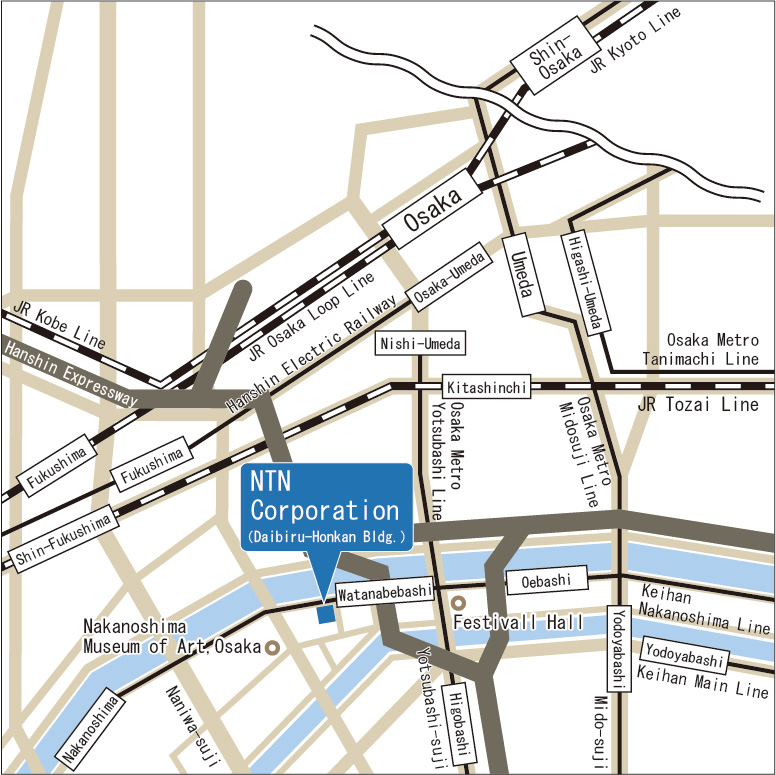 Photo:Access map of new head office