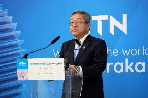 Photo:Welcome remarks by Eiichi Ukai, President and CEO of NTN Corporation