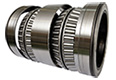 Photo: Large four row tapered roller bearing for work rolls that supports both radial and axial loads