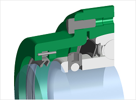 Cast iron covered bearing unit