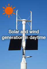 Photo: Solar and wind generation in daytime