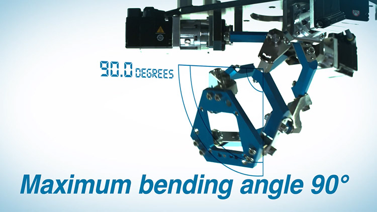 Maximum bending angle 90°