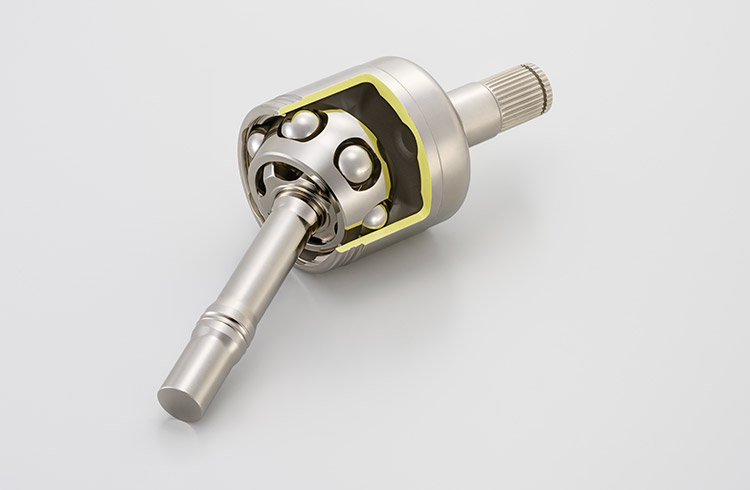 Driveshafts transmit rotation through various angles